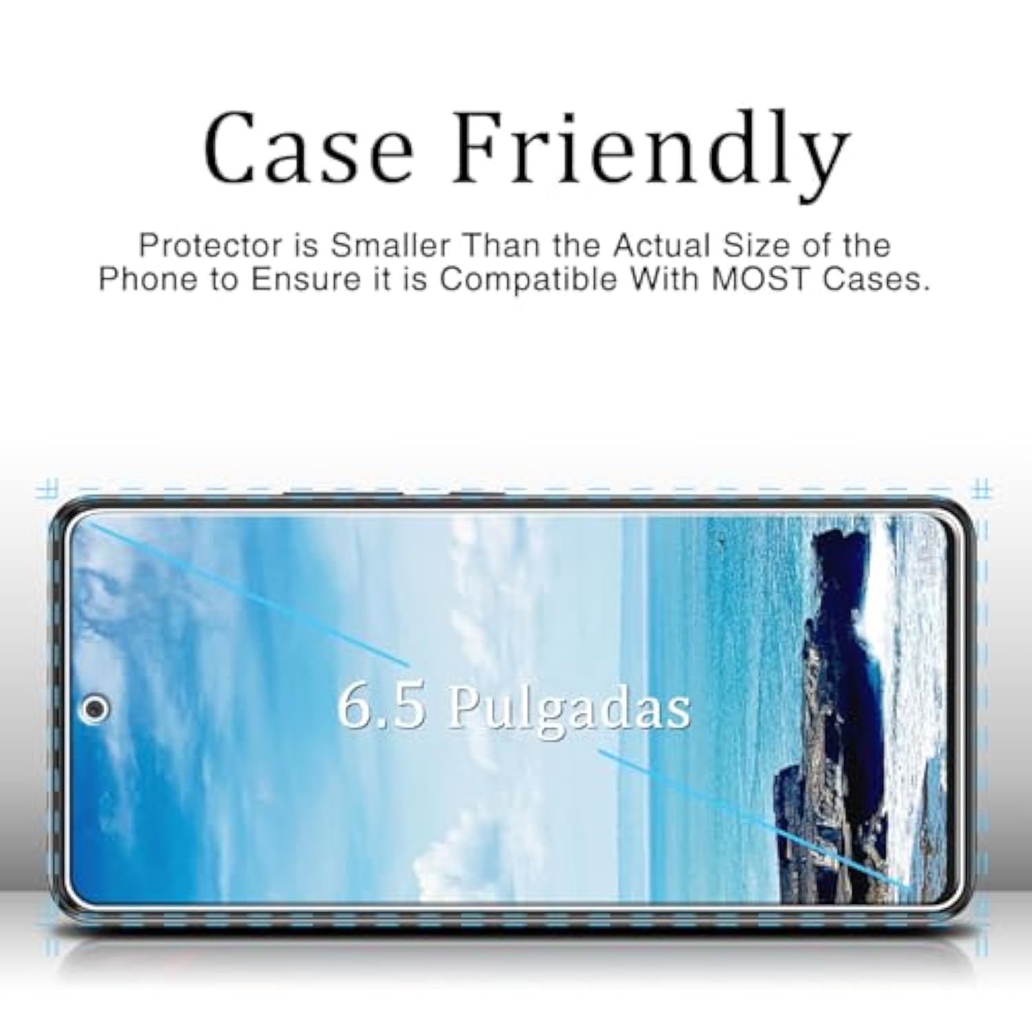 [2 Pack] Screen Protector For Samsung Galaxy A53 5G Tempered Glass, Fingerprint Unlock Compatible, Anti Scratch, Bubble Free, Easy Installation