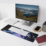 Laptop Mouse Pad Abstract Sparkle Dragonfly Roses Desk Mat With Stitched Edges 31.5X 11.8 Inch Non-Slip Large Keyboard Rubber Writing Table Mat For Office Home