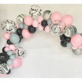 Halloween Balloon Arch Kit – Dusty Pink Blue with BOO Foil & Bat Decorations