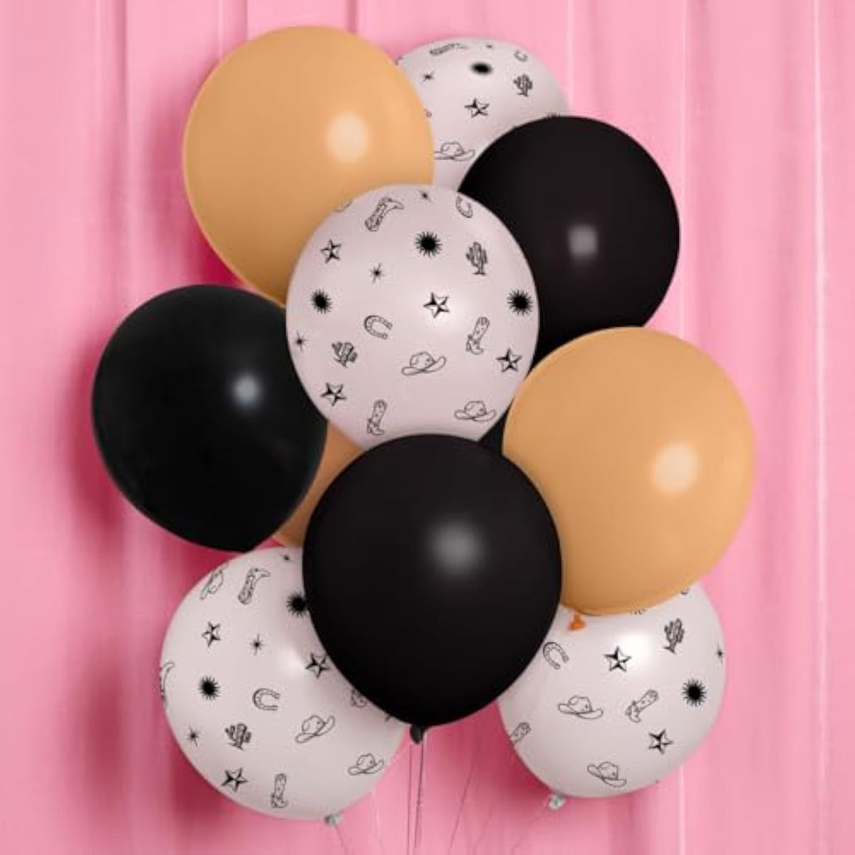 Party Western Balloon Set | 24 Pcs | Printed Rodeo Bachelorette Decorations, Ranch Birthday Party Decor, Cowgirl Photo Backdrop, Cowboy Kids Bday Supplies