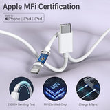 32W Fast Charger Iphone [Mfi Certified], High Speed Iphone Charger Dual Ports (Pd 20W+12W), Usb A And Usb C Wall Charger With 6 Ft Usb C To Lightning Cable For Iphone 14 Pro Max 13 12 11 X Ipad