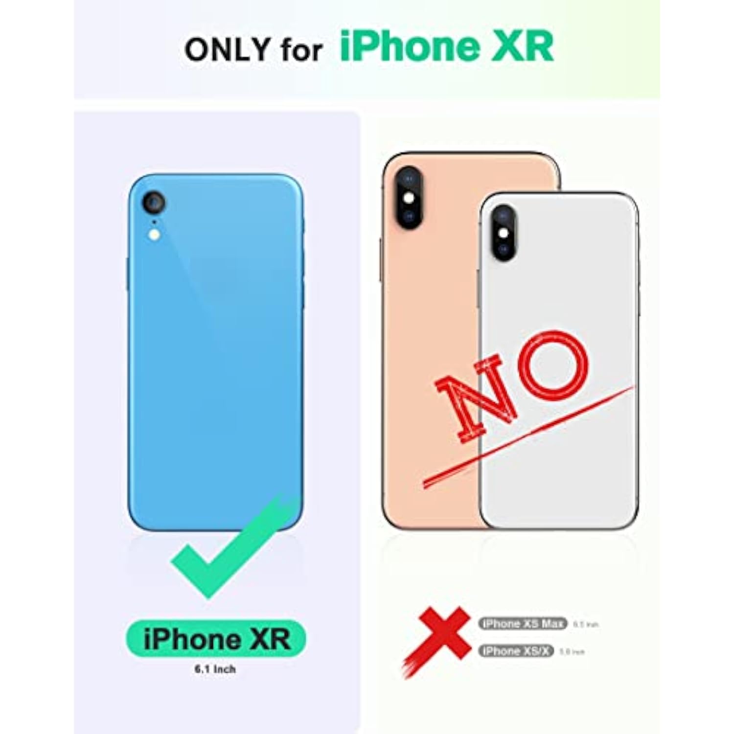 TUCCH Case Wallet for iPhone XR, Kickstand RFID Blocking Credit Card Slot PU Leather Folio Phone Cover with Wireless Charging [Shockproof TPU Shell] Compatible with iPhone XR 6.1, Black