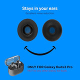 Galaxy Foams Memory Foam Ear Tips for Galaxy Buds3 Pro and Buds Pro 3 with Memory Foam Shield, Secure, Comfortable Replacement (SML)