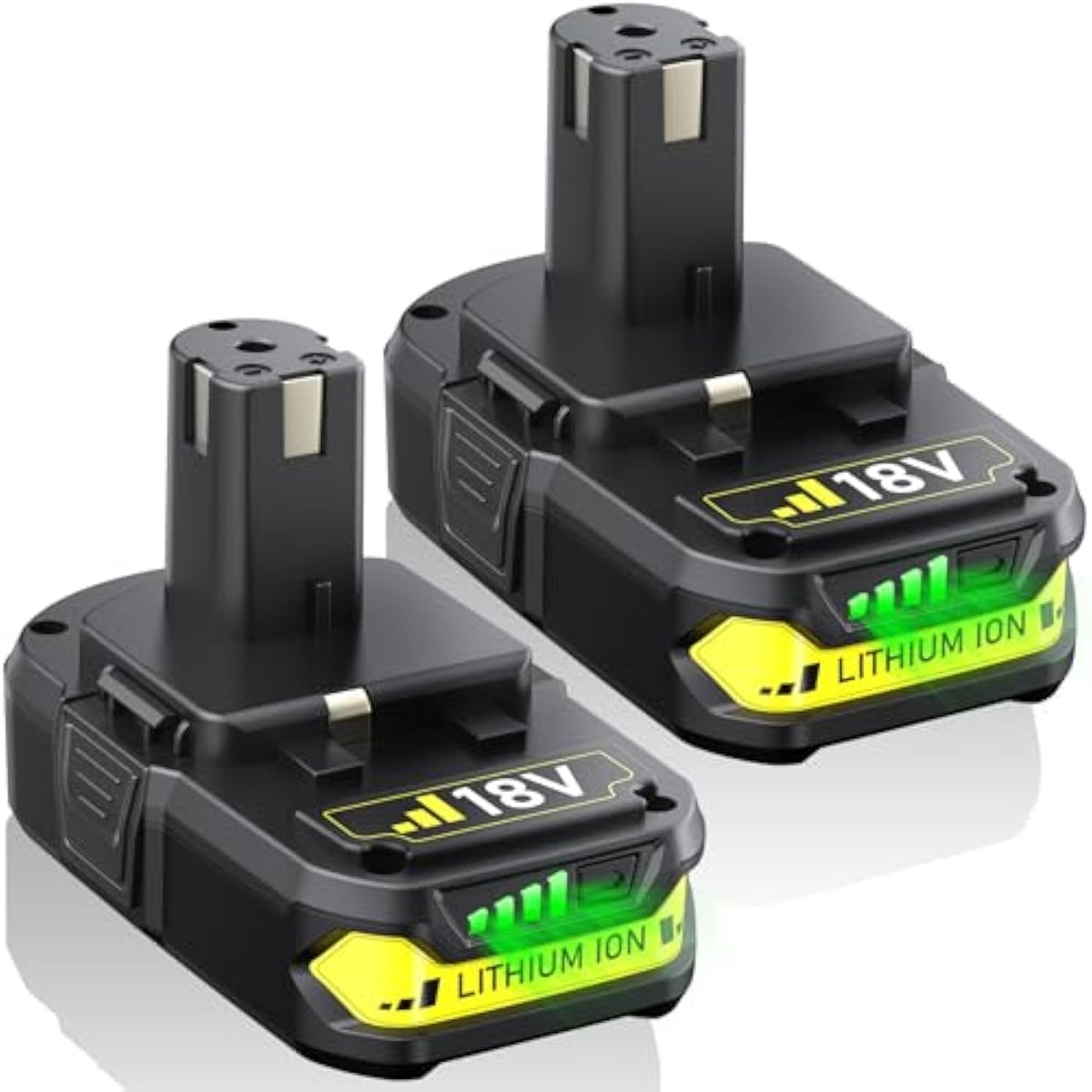 4.0Ah Battery Replacement For Ryobi 18V Battery P102 P103 P104 P105 P107 18Volt One+ Lithium Batteries (2Pack)
