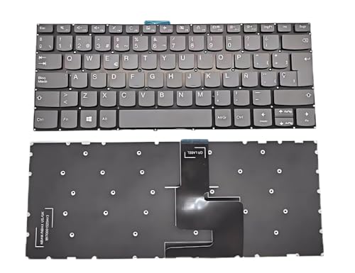 Laptop Replacement Latin Spanish Layout (Español Teclado) For Lenovo V130-14Igm V130-14Ikb V330-14Arr V330-14Ikb V330-14Isk,Ideapad 3-14Iil05 3-14Itl05 3-14Iml05 3-14Ada05 Grey Laptop Keyboard