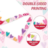 60Pcs Valentine Stationery Paper Love Heart Border Letterhead Decor Letter Writing Paper For Notes Greeting Cards Wedding Anniversary Invitation Office School Printing, 8.5 X 11 Inch