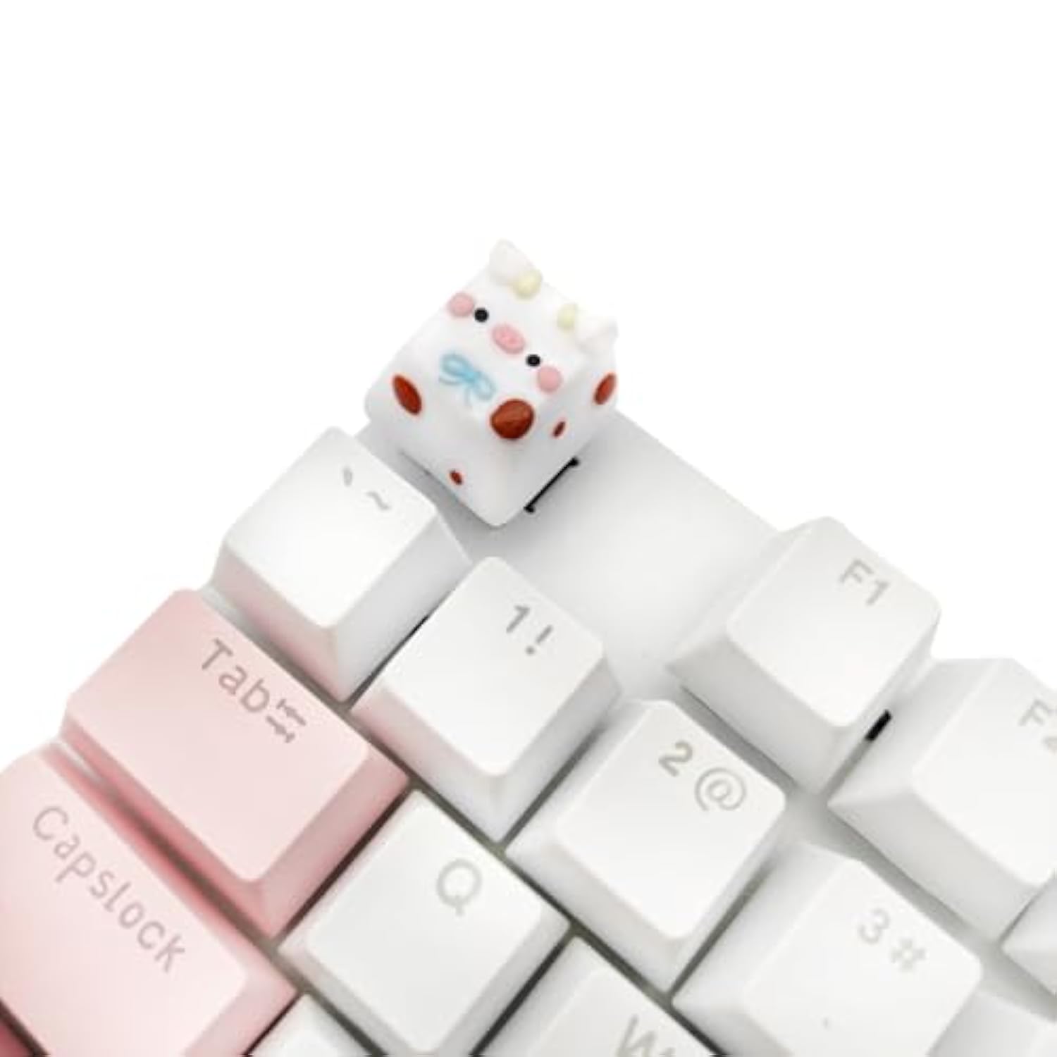 Handmade Cartoon Calf Keycaps Cute Pbt Base For Esc Key, Mechanical Keyboard K