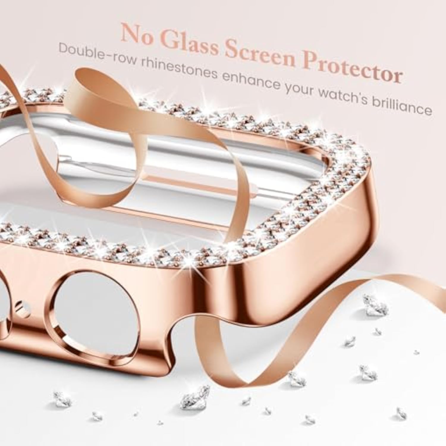 4-Pack Bling Case for Apple Watch 44mm SE/Series 6/5/4 - Waterproof Protection and Style