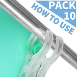 10 Pack Balloon Arch Clips For Backdrop | Plastic Transparent Spring Clamps | 3.5 Inch Heavy Duty Clip For Backdrop Stand | Birthday Wedding Decoration | Photography Studio | Crafts | Clothing
