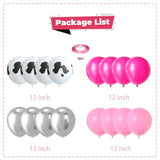 20Pcs Cowgirl Balloons, Pink Cow Print Balloon And Star Balloons For Western Cowgirl Birthday Party Decorations, Bachelorette Party Decorations