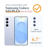 Samsung Galaxy S25 Plus Case with Screen & Camera Protector, Clear Floral Shockproof