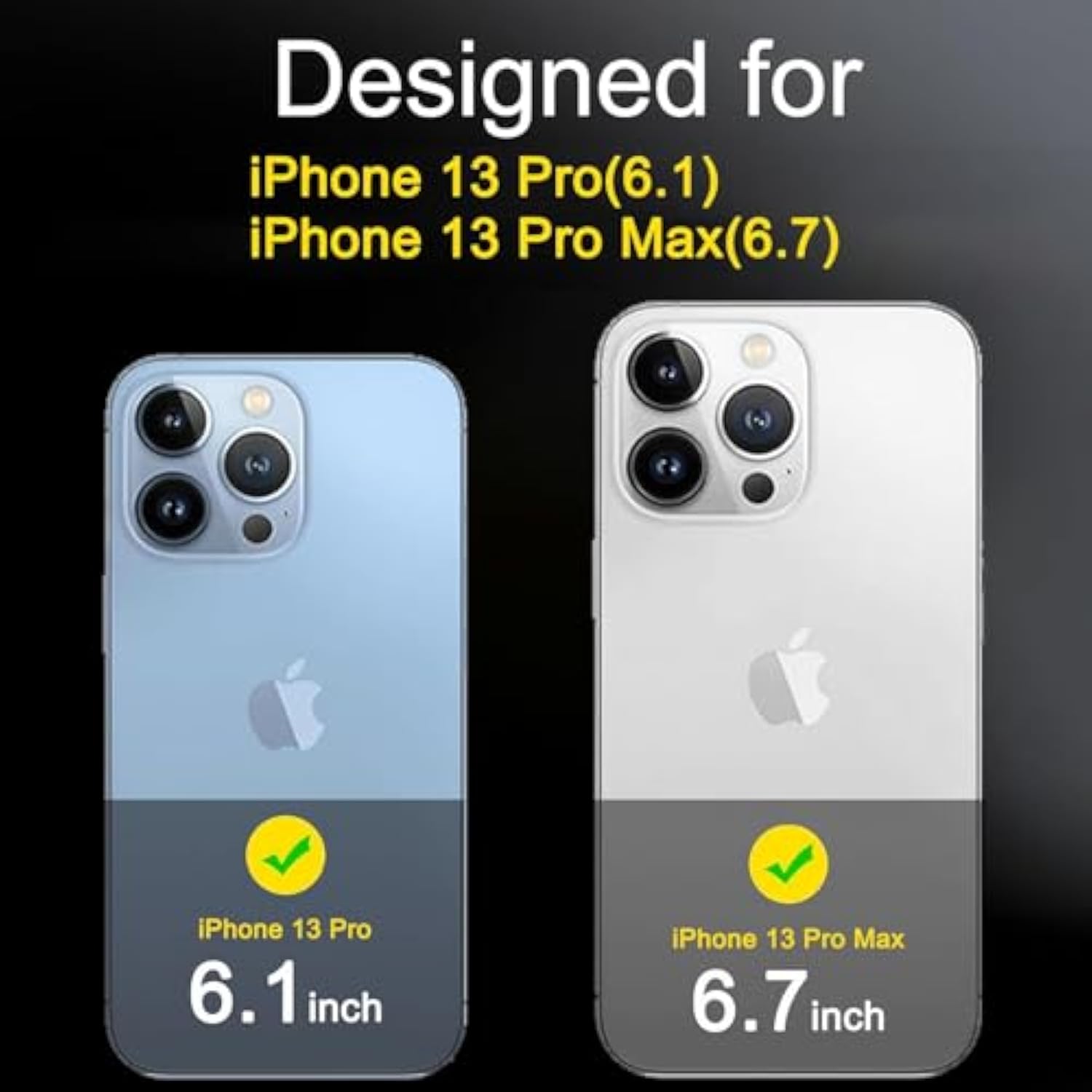 Designed For Iphone 13 Pro Max Camera Lens Protector, Designed For Iphone 13 Pro Camera Lens Protector, 3 Pack 9H Tempered Glass, Night Shooting Mode, High Definition, Case Friendly
