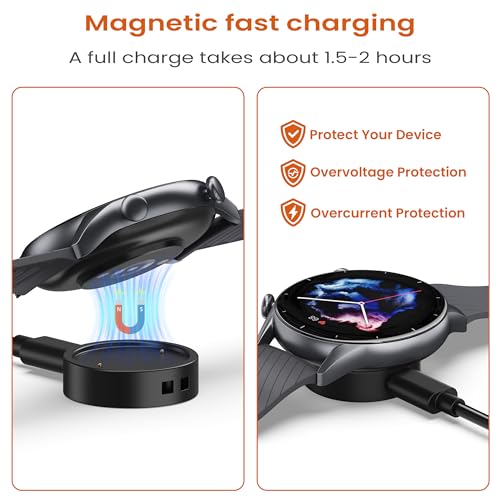 Charger for Amazfit Bip 6/Active 2, Magnetic Charging Cable Cord for Active 2, Amazfit Bip 6 Smart Watch (3.3ft/1m)