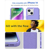 Iphone 14 (6.1") Heavy Duty 3-Layer Rugged Case - Military Grade Shockproof, Slim Fit, Anti-Slip, Purple