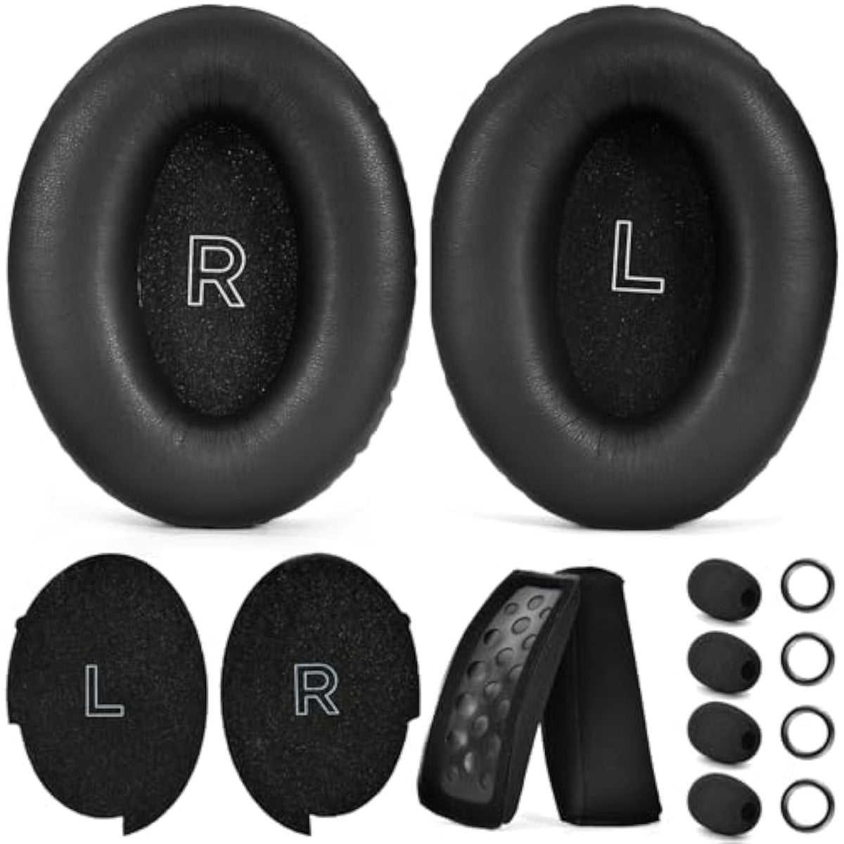 A30 Mixed Mod Kit Replacement Ear Pads Ear Cushions Compatible With Bose A30 Aviation Headset, Noise Isolation Memory Foam, Including Foam Filter Inserts, 4 Pcs Mic Covers