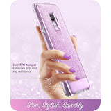 i-Blason Cosmo Series Case for Galaxy S9 (2018 Release), Slim Full-Body Stylish Protective Case with Built-in Screen Protector (Purple)
