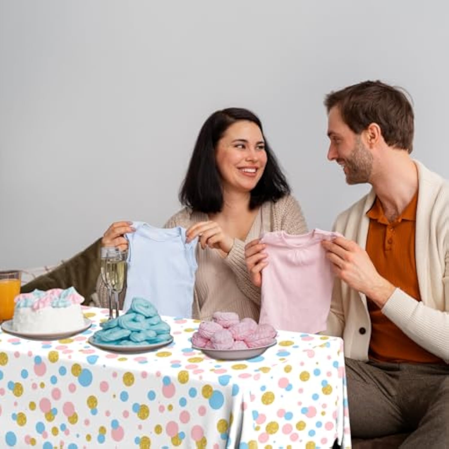 Gender Reveal Decorations Disposable Tablecloth, 3Pcs Gender Reveal Table Cloths Baby Shower Table Cover For Boy Or Girl Gender Reveal Party Decorations Supplies