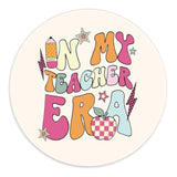 Teacher Round Mouse Pad For Desk, Best Teacher Ever Gifts, Home Office Decor Desk Accessories, Teacher Appreciation Gift,Retirement Gifts For Teacher 8.7X8.7 Inches