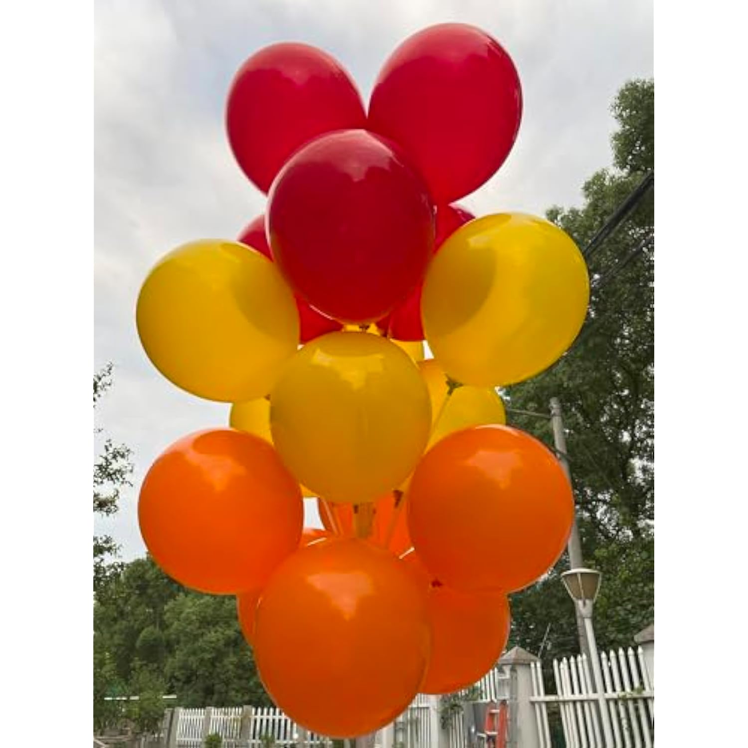 60 Pcs 12 Inch Yellow Orange Red Latex Balloons Thanksgiving Fall Party Decor