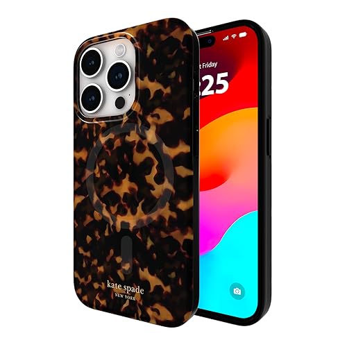 kate spade new york iPhone 15 Pro Case, Compatible with MagSafe - Tortoiseshell