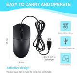 10 Pcs Black Wired Computer Mouse Bulk Usb 1000 Dpi 3 Button Corded Mouse With Home Office Noiseless Simple Usb Mouse For Computer Laptop Desktop Pc