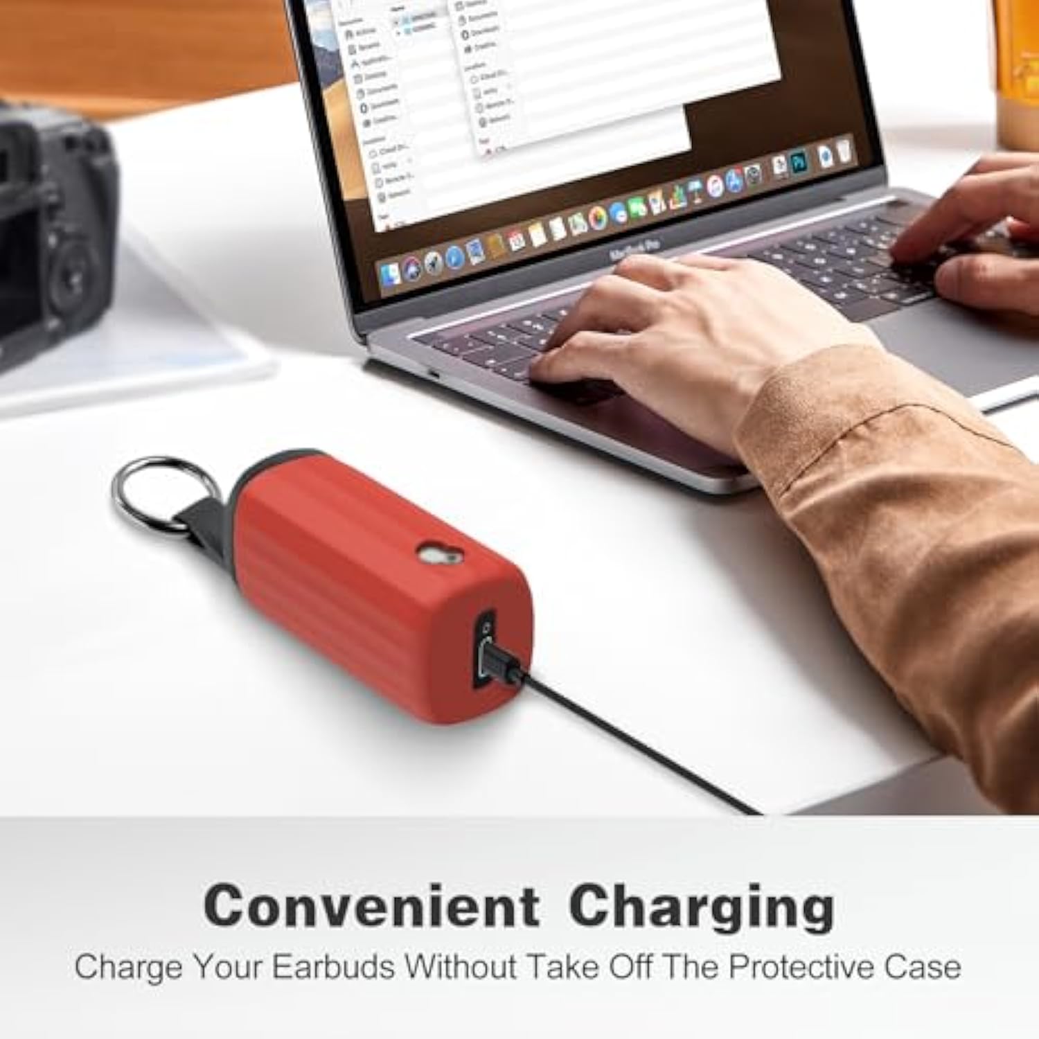 For Skullcandy Method 360 Anc Case Cover, Soft Silicone Protective Earbuds Case, Only Compatible With Skullcandy Method 360 Anc With Cleaner Kit Accessories Set(Red)