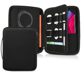Hard Tablet Sleeve Case For Ipad Pro 13-Inch M4, Ipad Air 13-Inch M3 2025 M2 2024, Pro 12.9 6Th/5Th, Portfolio Organizer Bag For Surface Pro 9/8/X/7/6/5, Pens, Cables, Electronics, Black