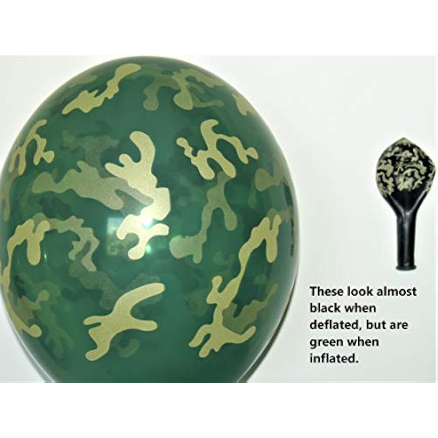 24 Camo Balloons – Army, Hunting, Camping, Military Party & Welcome Home Decorations