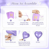 Metallic Silver White Lavender Purple Balloons, Happy Birthday Banner, Cake Topper, Fringe Curtains For Lavender Decorations