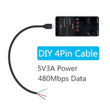 Short Micro Usb Male & Female 4 Pin Bare Wire 11Inch, Micro Usb 5V/3A 4 Pin Pigtail Wire Open End Power And Data Cable, For Micro Usb Equipment Installed Or Replacement Repair Diy Cable