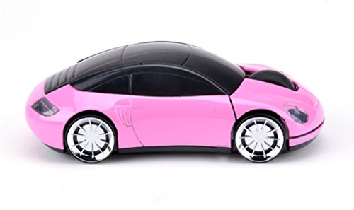 2.4Ghz 3D Car Shape Wireless Optical Mouse Usb Gaming Mouse With Receiver For Pc Laptop (Pink)