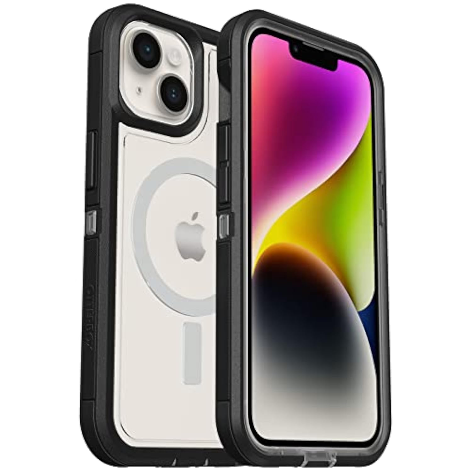 OtterBox iPhone 14 & iPhone 13 Defender Series XT Case - Black Crystal, Screenless, Rugged, Snaps to MagSafe, Lanyard Attachment