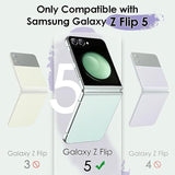 JETech Front Screen Protector for Samsung Galaxy Z Flip 5, 9H Tempered Glass Film, Anti-Scratch, HD Clear, 3-Pack