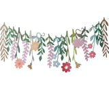 Paper Flower Garland with Rectangular Leaves for Wedding Birthday Baby Shower