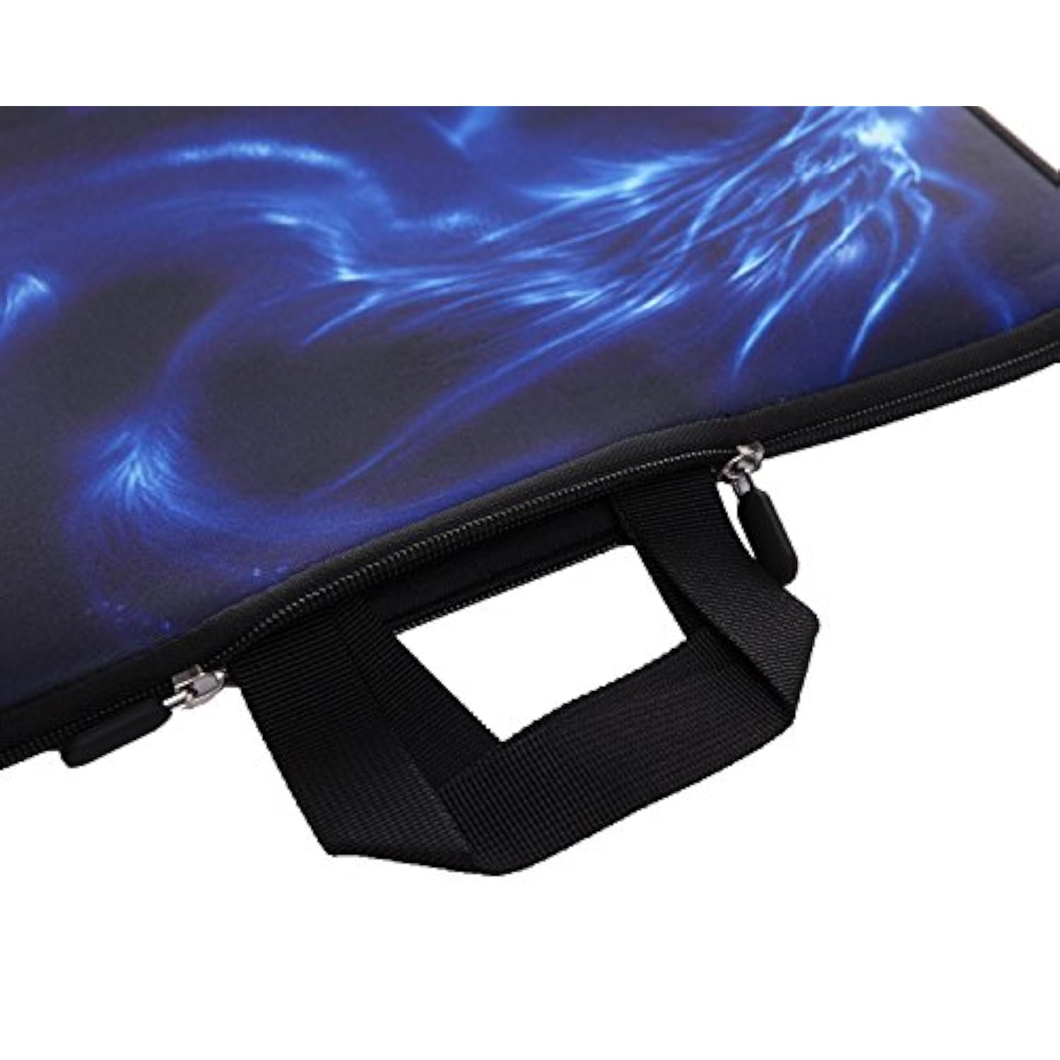 15.6-Inch Neoprene Laptop Sleeve Case With Hidden Handle For 14 14.1 15 15.6" Inch Men Women Acer/Asus/Dell/Lenovo/Thinkpad/Toshiba (15-15.6 Inch, Blue Dragon)