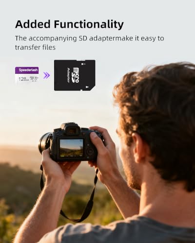 Micro Sdxc Memory Card 128Gb- Camera Plus Tf Card With Adapter, U3, V30, Up To 90Mb/S Read Speed, 4K Uhd&5K Video Support, A1 Rated, Waterproof, For Security Camera, Dashcam