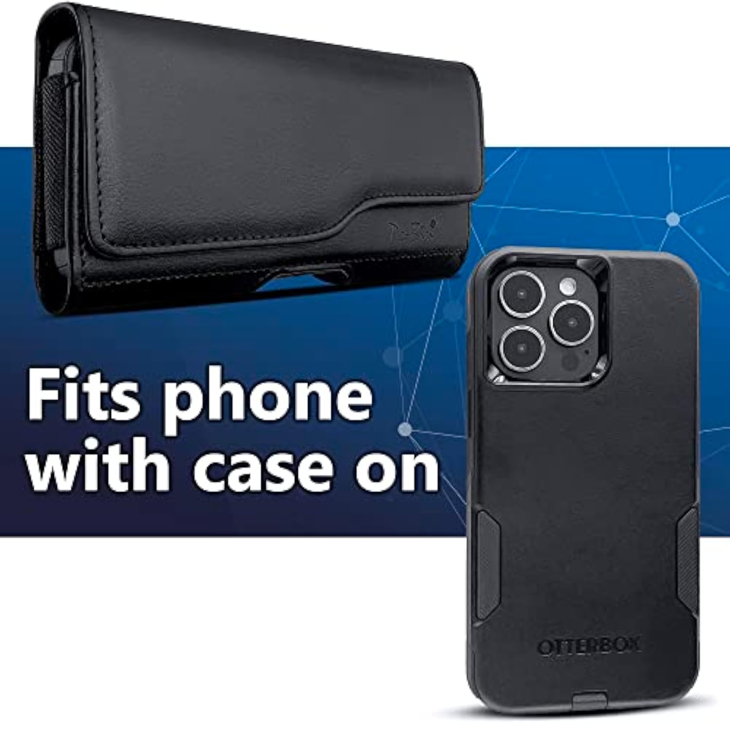 Holster For Samsung Galaxy Ultra Models 25 24 23 22 21 A54 A53 A25 A15 A42 Note 20, Cell Phone Belt Holder For Men, Id Card Slot Carrying Pouch Holder (Fits Phone With Case On)