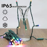 50Led String Lights,Led Christmas Lights,6" Spacing,Green Wire,Multicolor,Commercial Grade