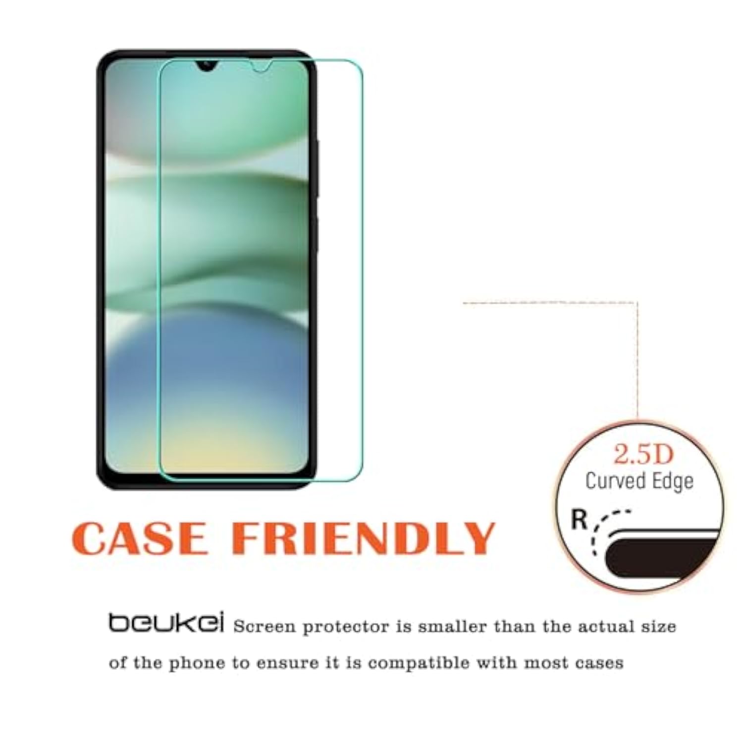 (3 Pack Designed For Xiaomi Redmi A4 / Redmi A4X / Redmi A5 / Redmi A5X Screen Protector Tempered Glass, Anti Scratch, Bubble Free, 9H Hardness