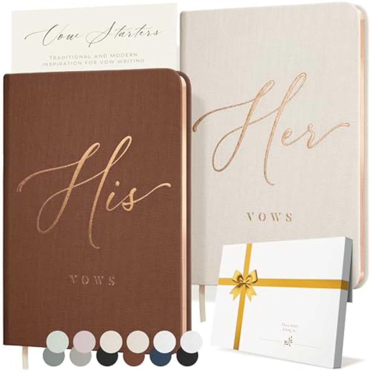 Vow Books His And Hers - Linen Wedding Vow Books Perfect As Bride & Groom Gifts, Wedding Registry Ideas - His & Hers Gifts Wedding Vow Book - Wedding Essentials & Accessories