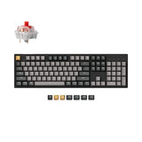 C2 Pro Wired Qmk/Via Mechanical Keyboard Full Size Layout Custom Programmable Macro Rgb Backlit With K Pro Red Switch Oem Profile Double-Shot Pbt Keycaps For Mac Windows Linux