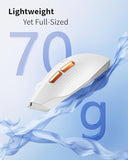 Z07 Bluetooth Wireless Mouse, Dual Mode (2.4G+Bt5.1) Bluetooth Mouse, Usb C Rechargeable Mouse With Charging Indicator, Ergonomic Computer Mice For Laptop/Pc/Mac/Ipad-White