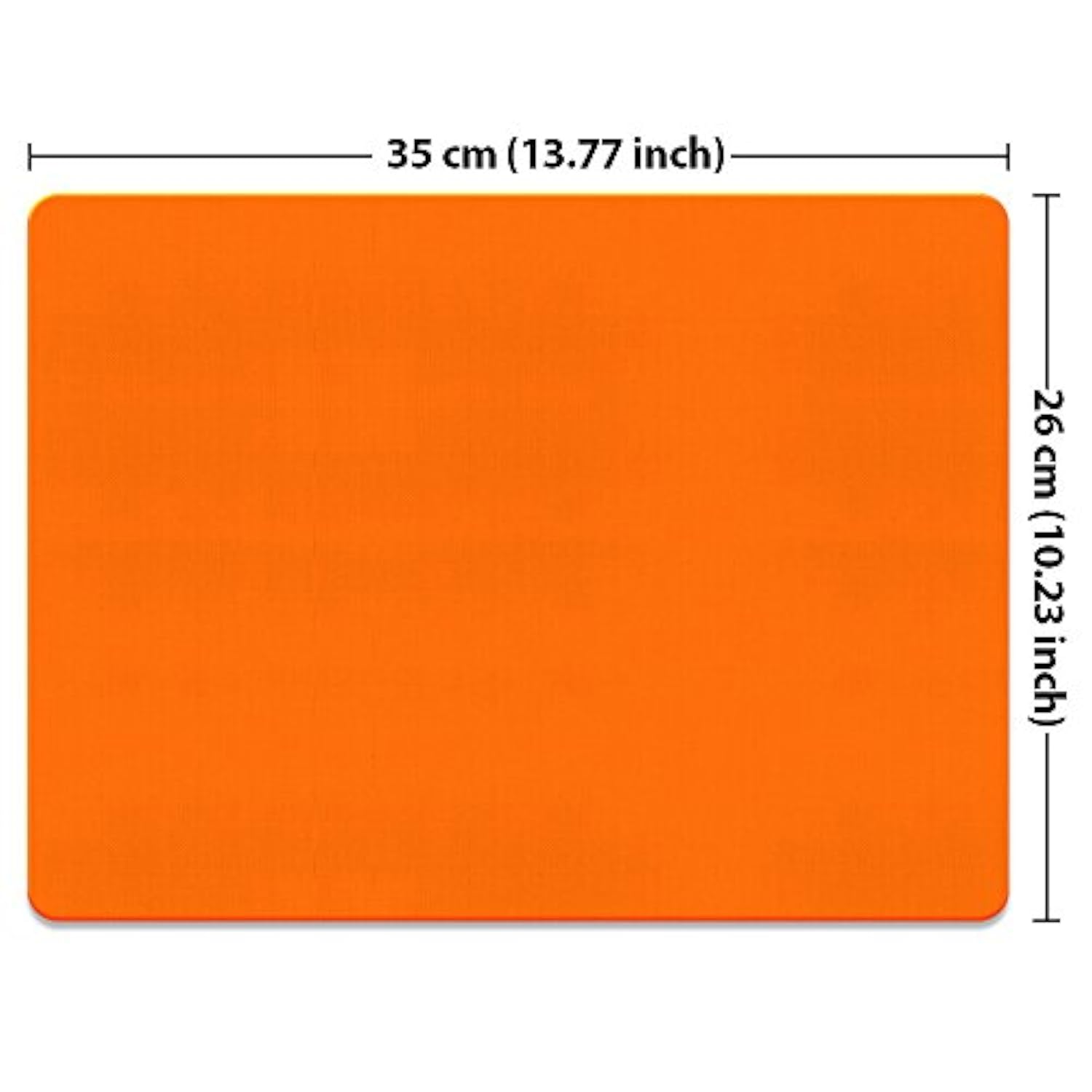 Extra Large (X-Large) Size Non-Slip Rectangle Mousepad, Solid Orange Mouse Pad For Home, Office And Gaming Desk