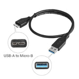 Usb 3.0 Hard Drive Cable, Usb-A To Micro B Cable Compatible With Samsung Galaxy S5, Note 3, Note Pro 12.2, Camera, Wd Toshiba Seagate Hard Drive And More Usb 3.0 5Gbps Data Transfer Cord 3.3Ft