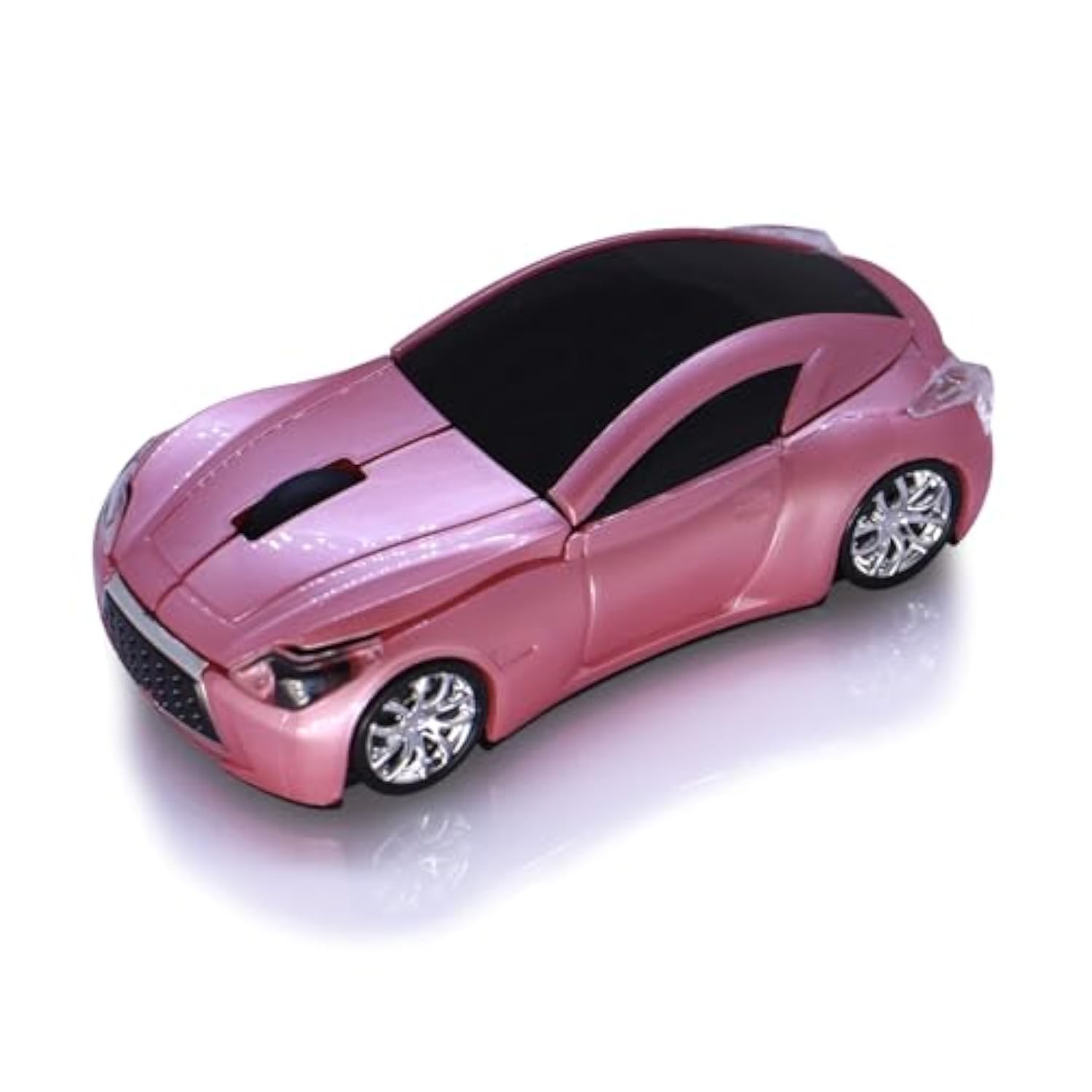 Wireless Sports Car Mouse, Wireless Desktop Laptop Computer Mouse 2.4Ghz Optical Mice For Yfnd (Pink)