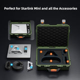 Starlink Mini Case, Hard Waterproof Travel Case For Mini Starlink With Molded Foam For Accessories, Lockable Storage Bag Green