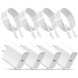 Iphone 16 15 Charger, Usb C Charger, 4-Pack Fast Wall Charging, Usb-C Chargers Block (4-Pack 6 Ft Cable Included) For Iphone 16 15/15 Pro/15 Pro Max/Ipad Pro/Airpods Samsung & More