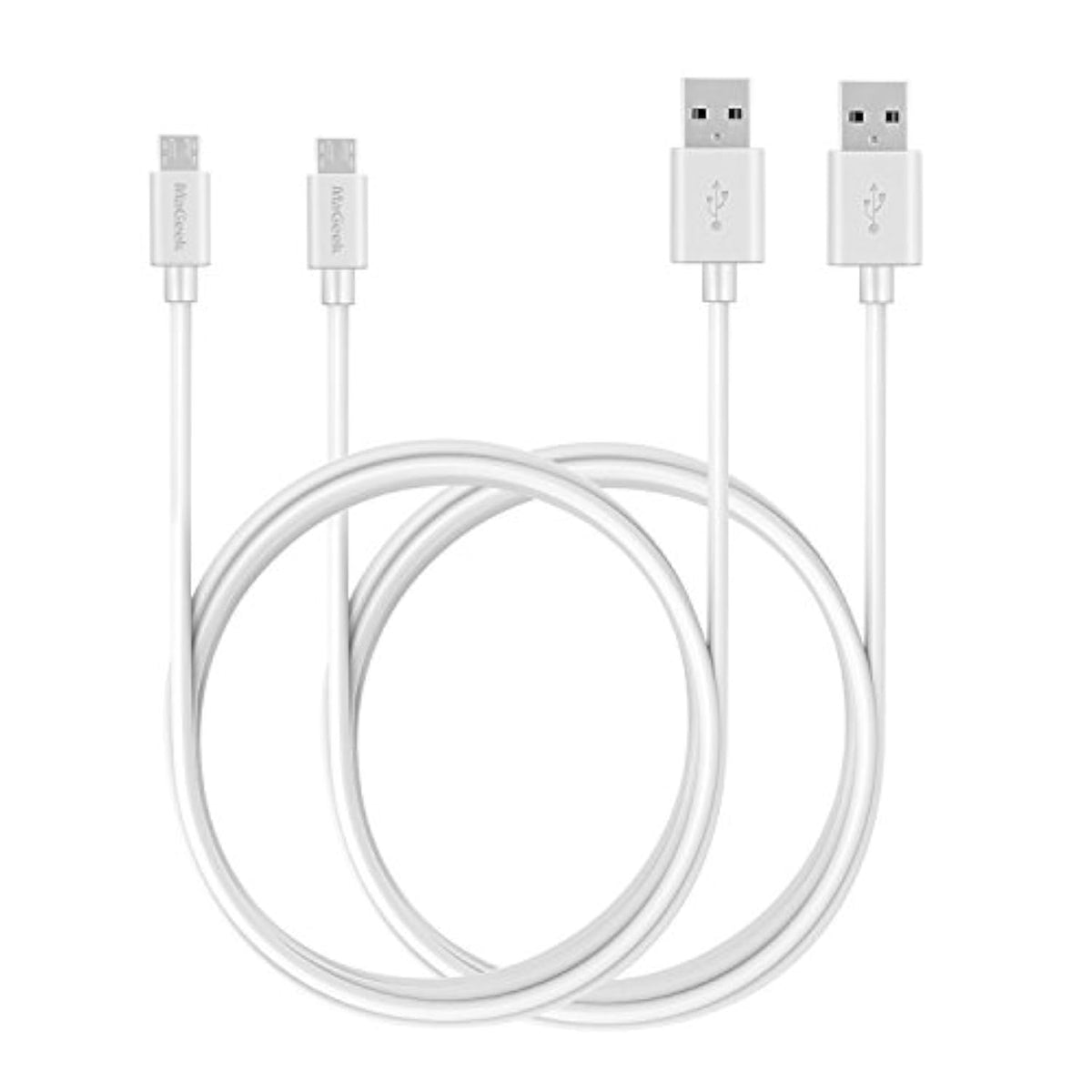 Micro Usb Cable 6Ft, [2-Pack, 6 Feet] Extra Long Usb 2.0 To Micro B Fast Charge Cord And High Speed Data Sync Cable For Samsung S7 S6, Htc, Sony, Motorola, Lg, Google, Nokia And More (White)