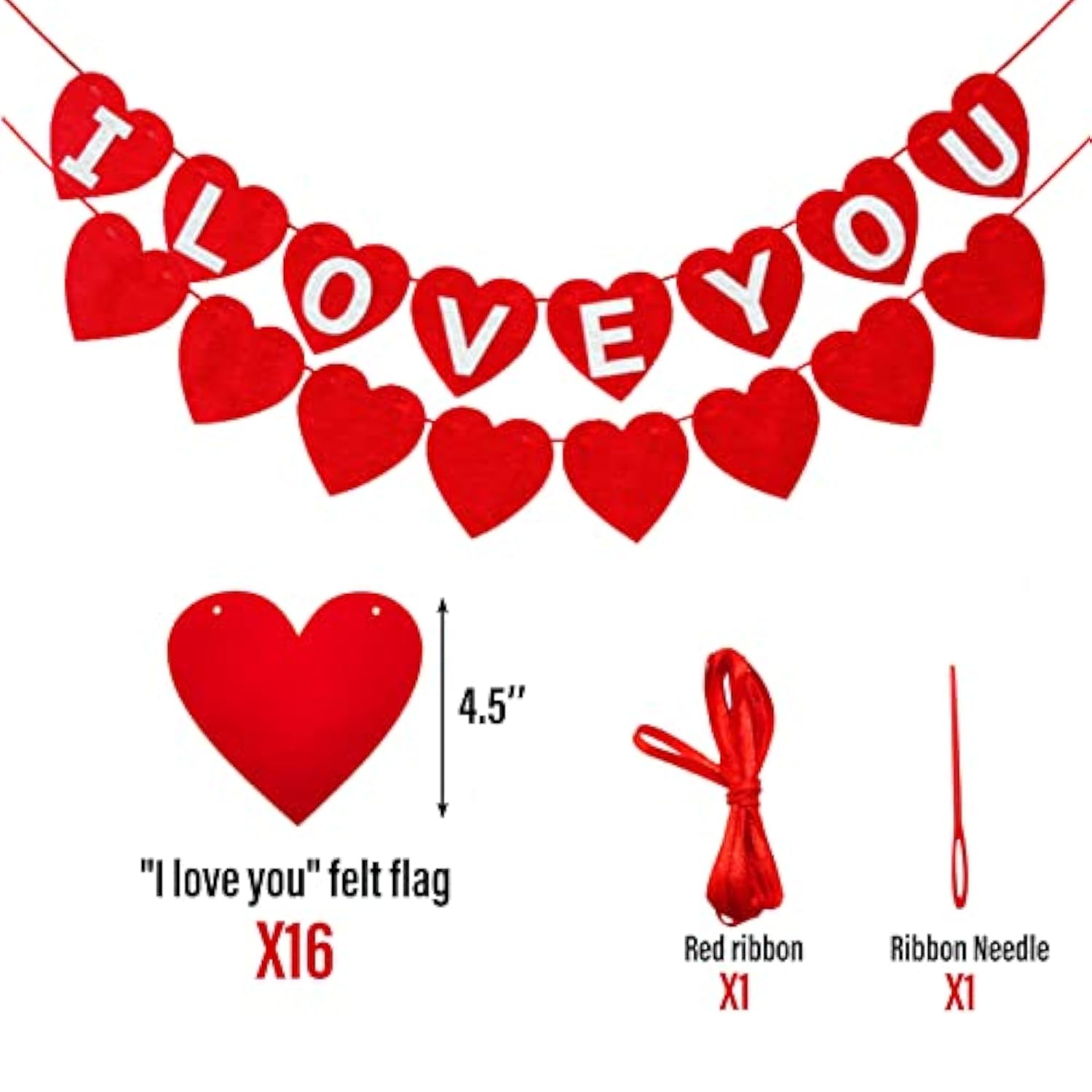 Valentine Day Party Supplies I Love You & Love-Bear Balloons Kit With 1000 Pcs Dark-Red Silk Rose Petals & Romantic Flower Decoration Red Heart Balloons Swirls For Wedding Decorations