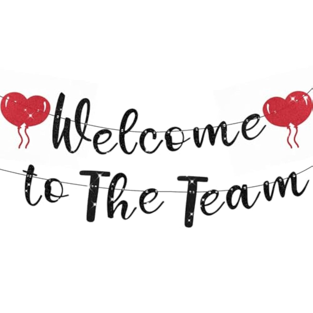 "Welcome To The Team" Banner New Employee & Staff Heart-Themed Office Party Decor